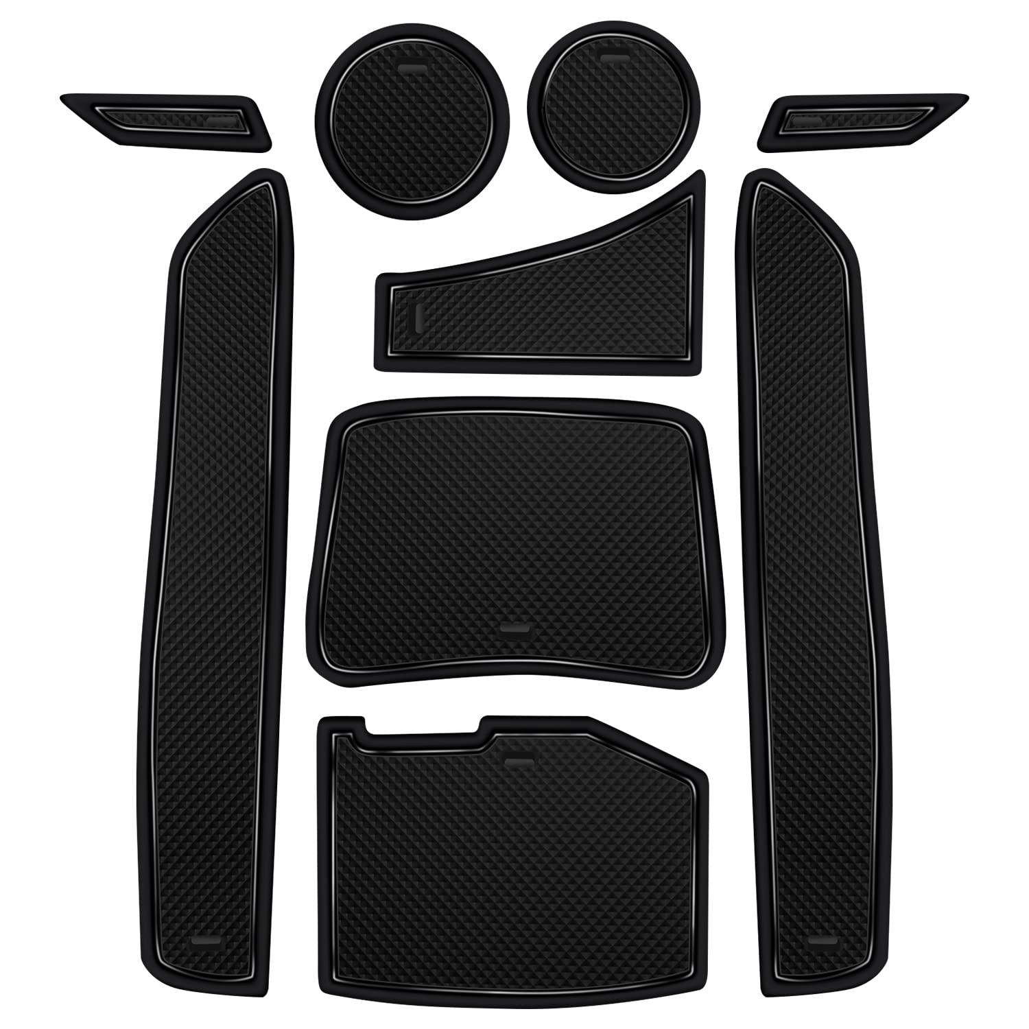 Fit for Chevy Camaro 2016-2024 Accessories, Upgraded Custom Non-Slip Cup Holder Inserts, Center Console Liners, Door Pocket Pads, Interior Anti-Dust Liner Mats (9-PCS, Black Trim)