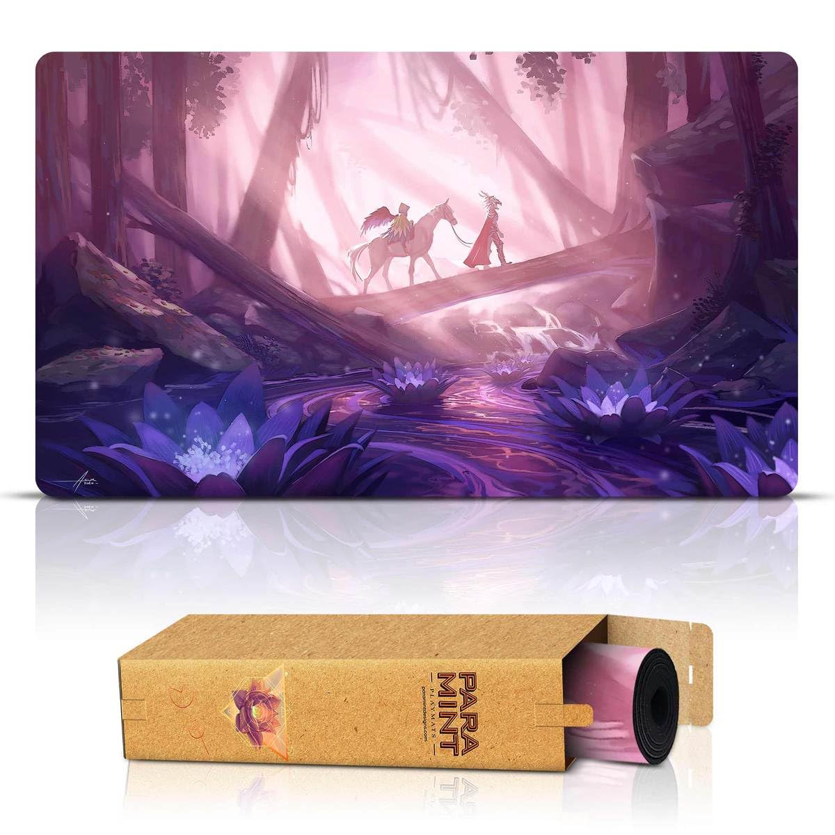 Lotus Quest Swamp (Stitched) - MTG Playmat - Compatible with Magic the Gathering Playmat - Play MTG, YuGiOh, TCG - Original Play Mat Art Designs & Accessories