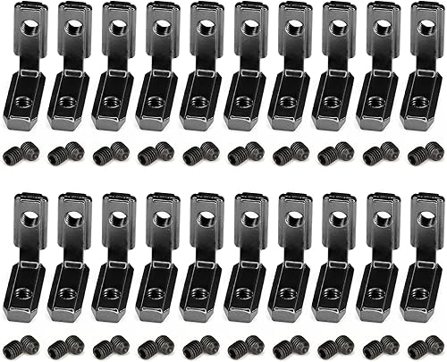 Conector interno de extrusión de aluminio serie 2020 con tornillos, soportes en L en forma de L, conector de esquina interior negro Soporte de junta