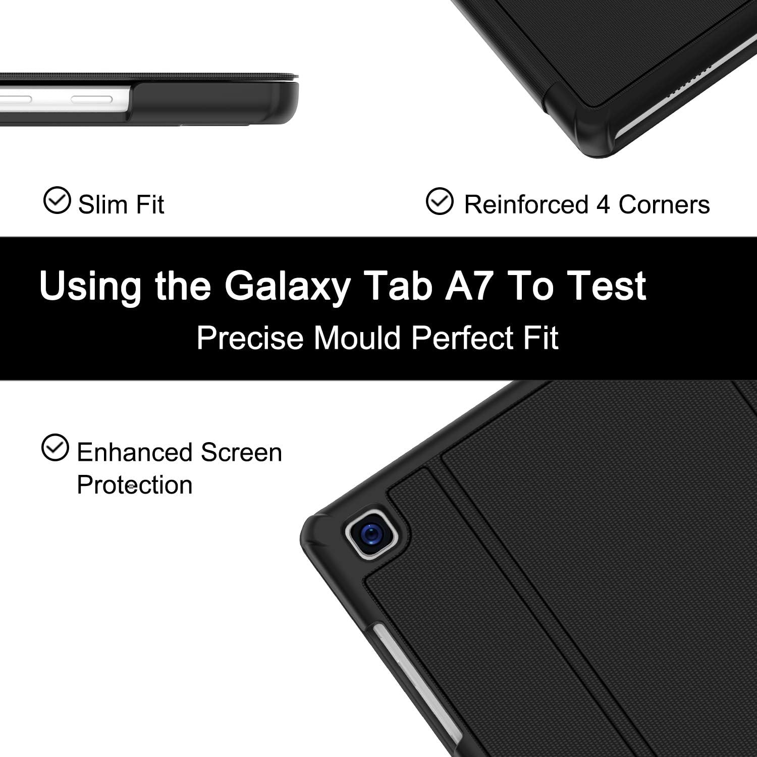 Soke Samsung Galaxy Tab A7 10.4 Case 2020, Premium Shock Proof Stand Folio Case,Multi- Viewing Angles, Hard TPU Back Cover for Samsung Galaxy Tab A7 10.4 inch Tablet [SM-T500/T505/T507],Black : Electronics