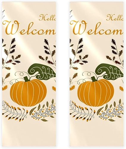 GIAPB 4Pcs Yoga Towel, Microfiber Gym Towels Sports Fitness Workout Sweat Towel for Gym,Welcome Fall Pumpkin Leaves