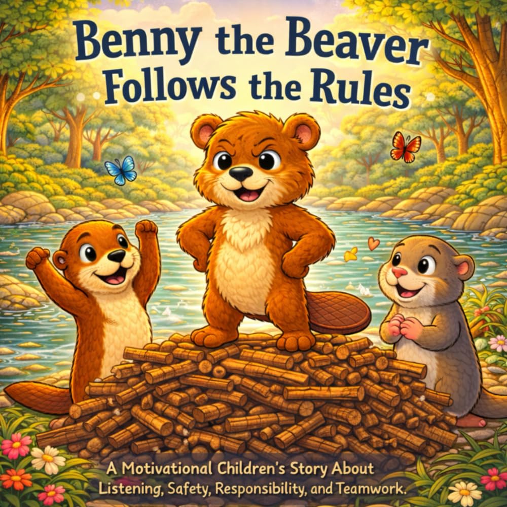 Benny the Beaver Follows the Rules: A Motivational Children’s Story About Listening, Safety, Responsibility, and Teamwork