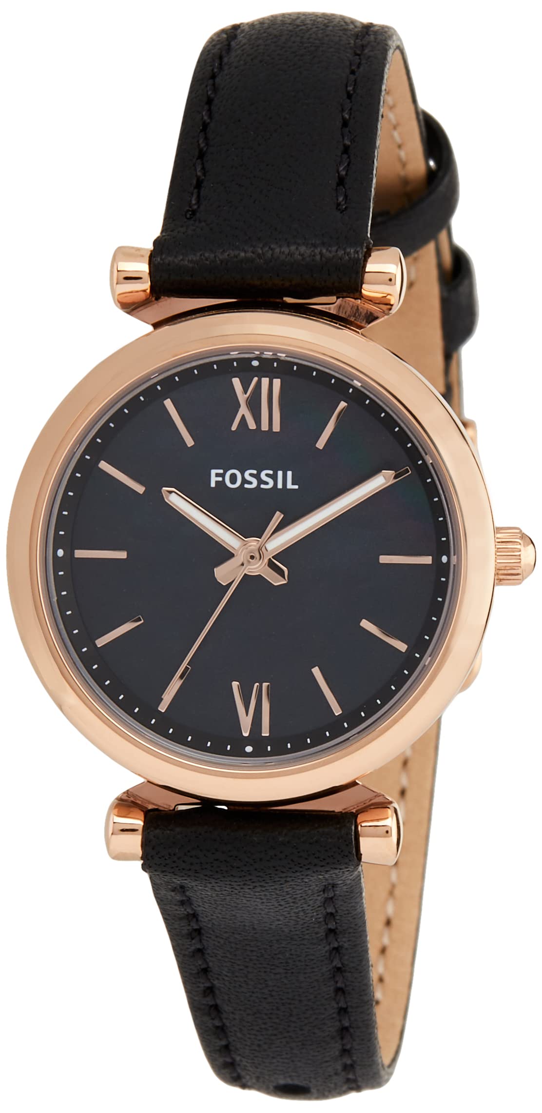 Fossil Women's Carlie Mini Quartz Stainless Steel and Leather Watch