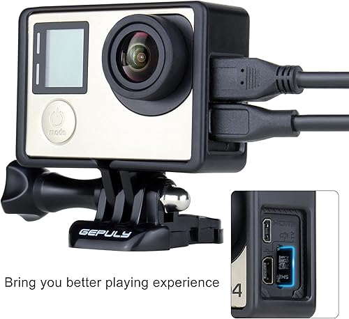 Miniatura 3 de GEPULY Carcasa protectora de montaje en marco con accesorios de soporte y tapa de lente para cámaras GoPro Hero 3, Hero3+, Hero 4 Black Silver