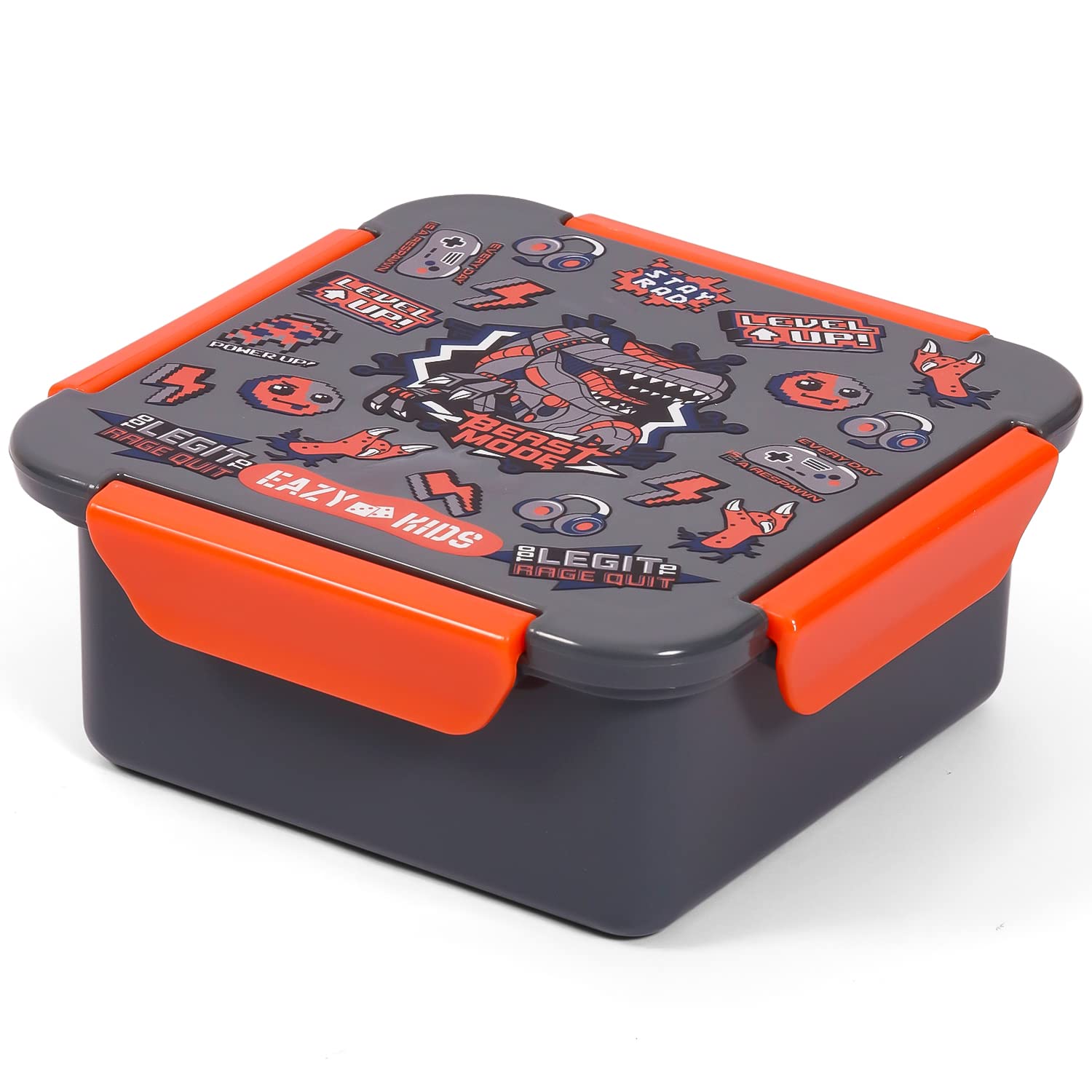 Eazy KidsLunch Box, Dinosaur - Grey, 650ml