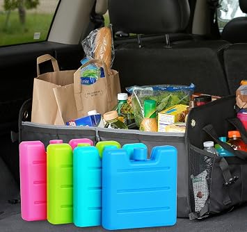 Anstore 8 Pack Ice Blocks, Mini Freezer Blocks, Freezer Blocks for Cool Bags, Ice Packs for Cool Box for Lunch Box, Camping, Picnic, Hiking