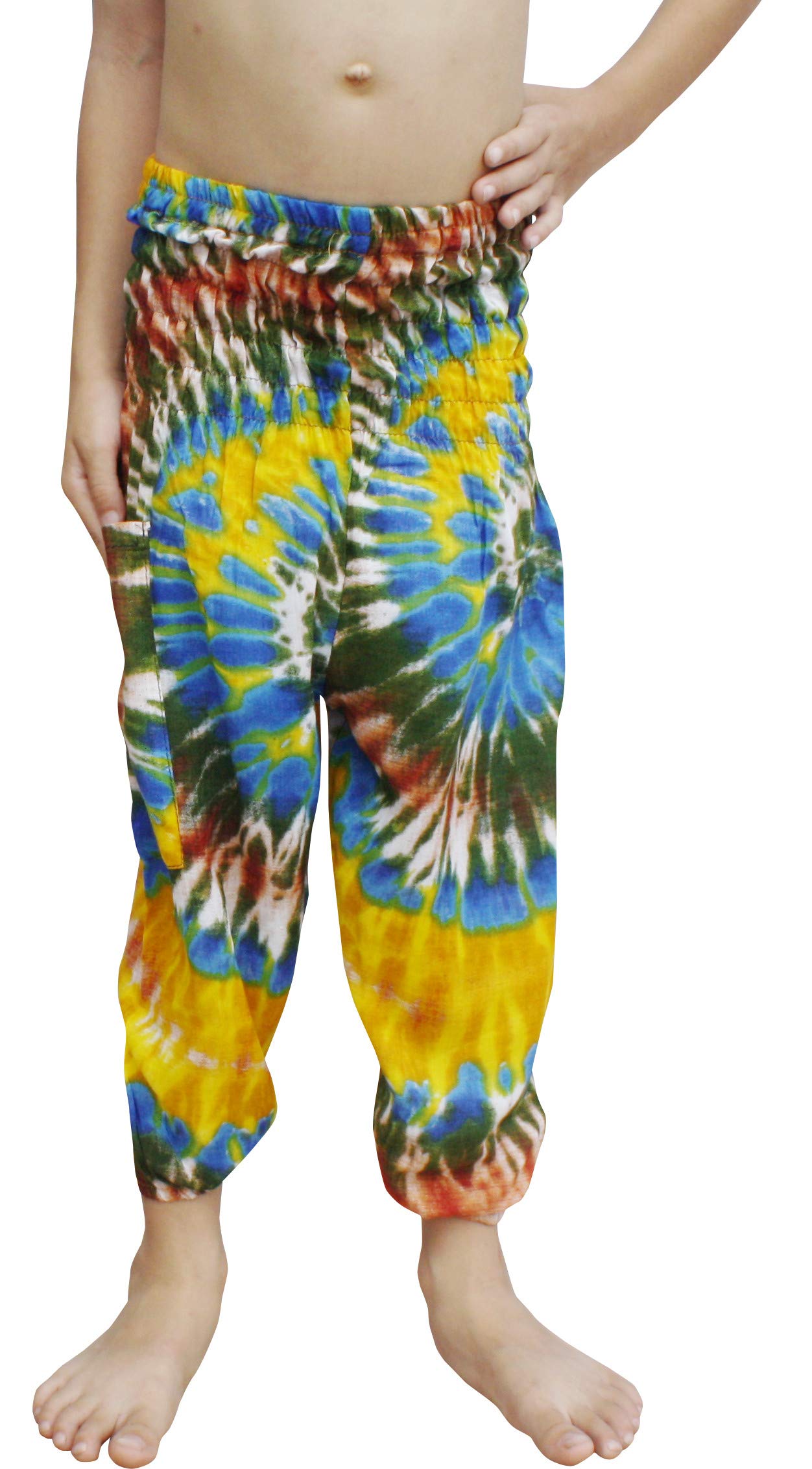 Full Funk Rayon Smock Waist Child Lounging Comfortable Elephant Aladdin Pants