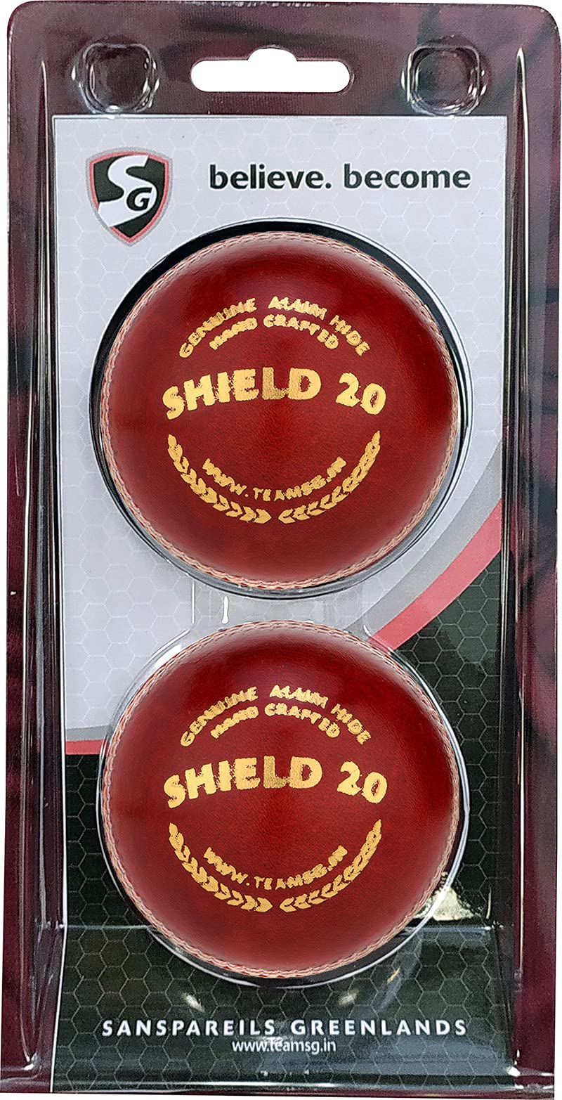 Cricket Balls SG Shield 20 (2 Ball Pack), Multicolour