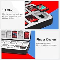 Vista 5 de Switch Game Case for Switch 2 (2025),Switch OLED & Lite,48 Slot Nintendo Switch Game Holder Cartridge for 48 Cartridges & 80 SD Cards,Compact &