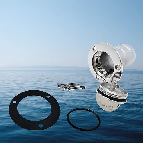 Vista 43 de SHENGHUISS Boat Water/Diesel/Gas/Fuel Deck Fill/Filler 1-1/2 Inch(38mm) with Keyless Cap 316 Stainless Steel Boat Deck Hardware for Boat, Yacht