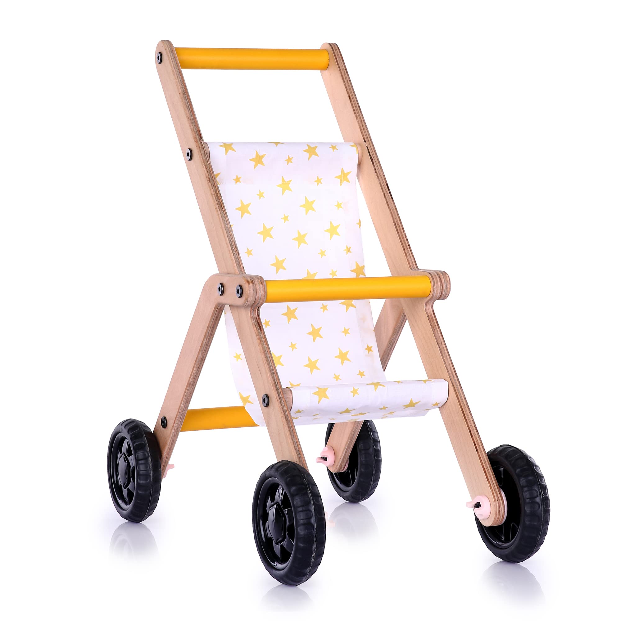 Favor Poussette en Bois pour poupées, Poussette de poupée de Style rétro pour bébés, Jouets de crèche Montessori et marchette pour bébé, Jouet de Poussette en Bois