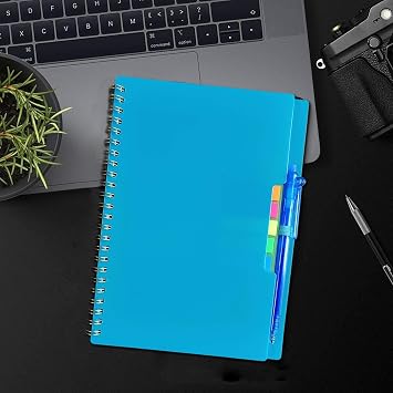 Spiral Notebook Waterproof Notepad Erasable Reusable