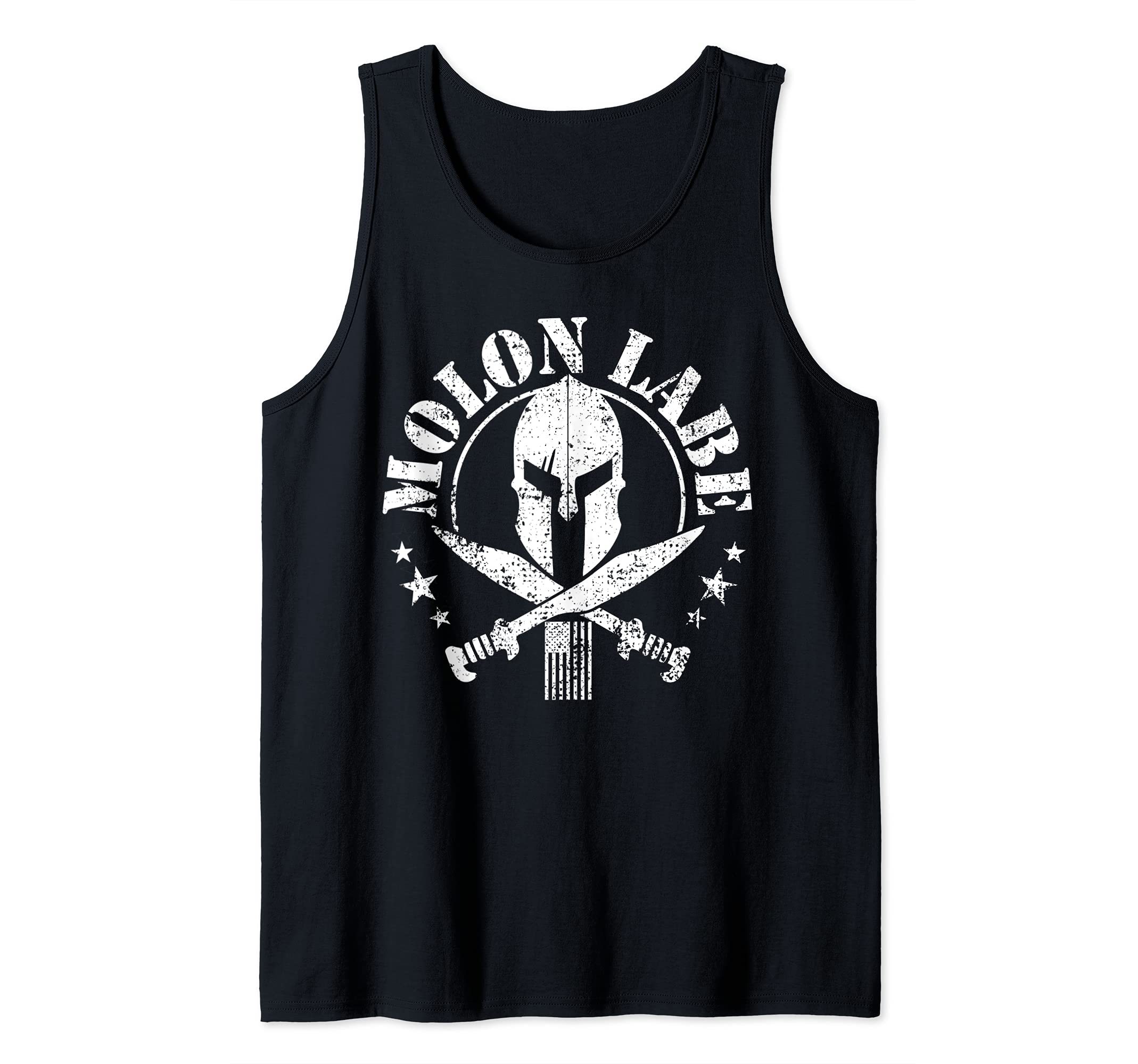 Pacific Oracle T Shirts & GiftsEpic Patriotic American Flag Molon Labe Spartan Military Tank Top