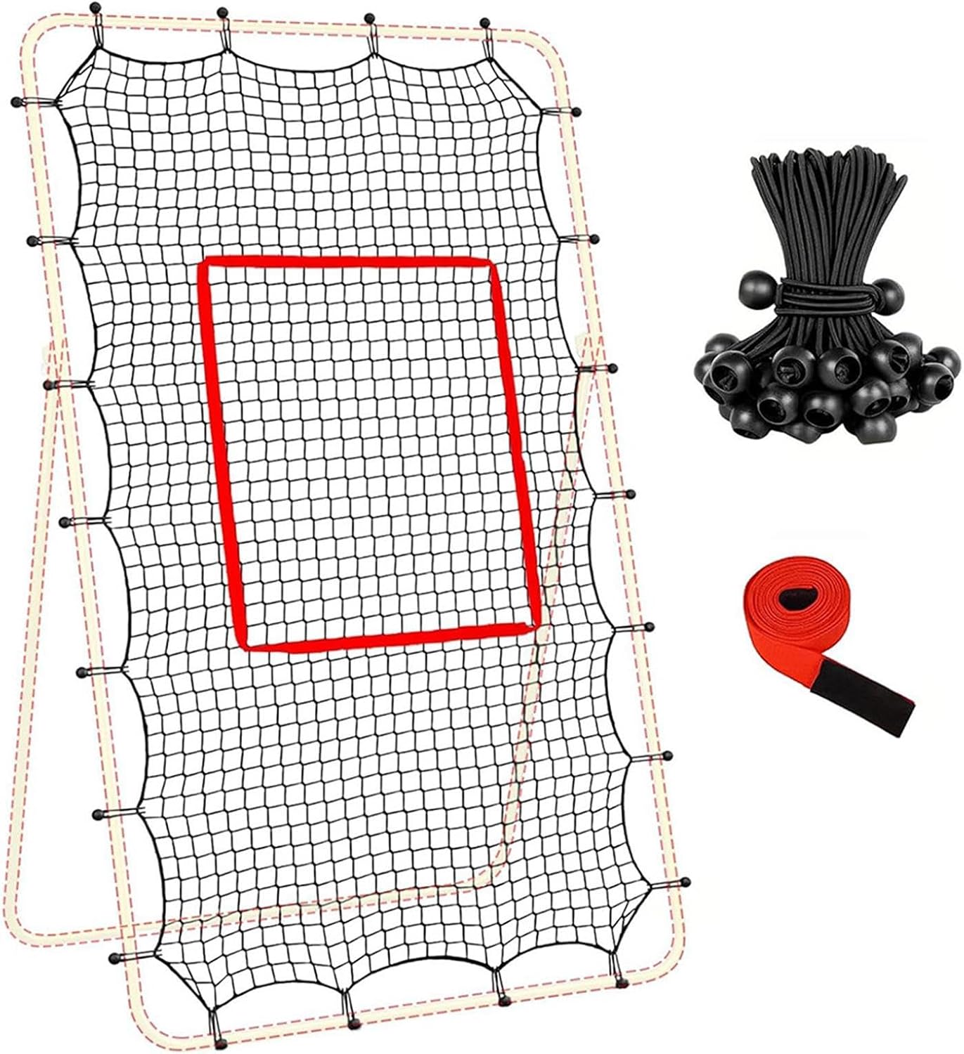 Volleyball Bounce Back Net 7x4ft with Accessories Portable | Volleyball Practice Net Sports Trainer for Outdoor Backyard Court Beach Home Gym School Park