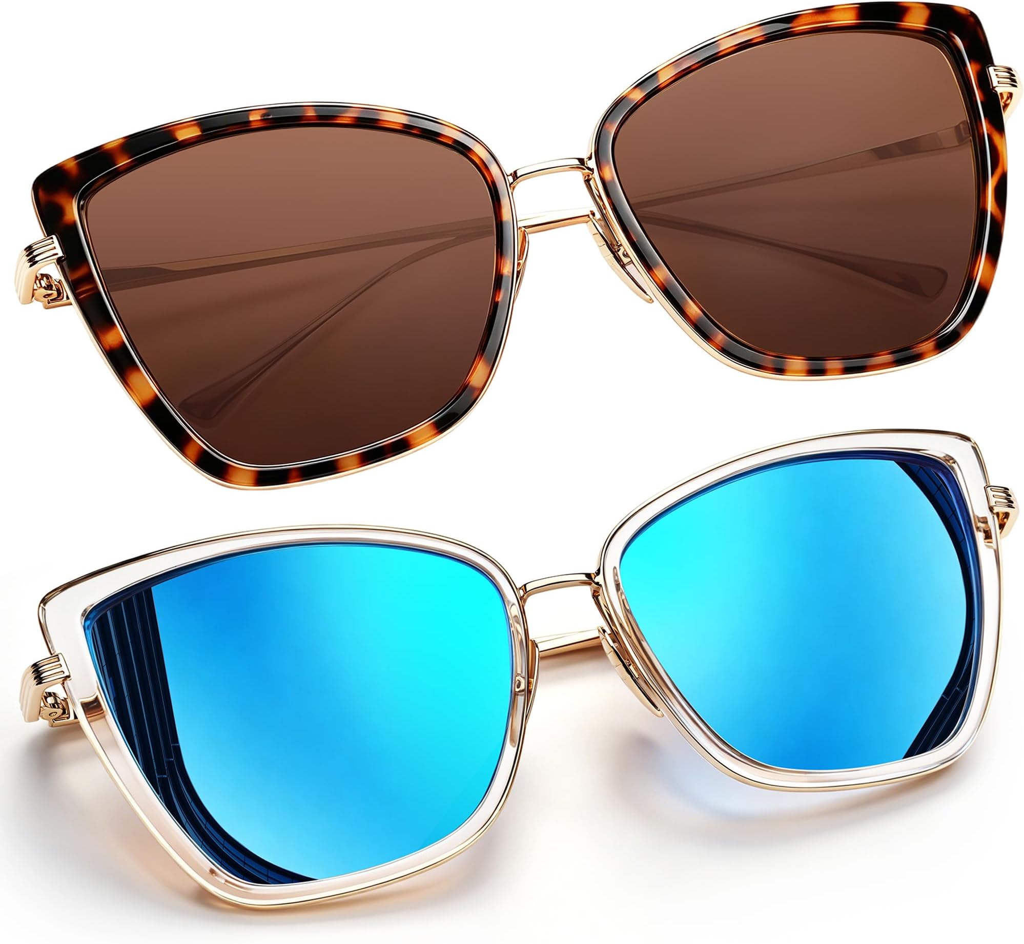 Oversized Cateye Sunglasses for Women Fashion Cat Eye Sun Glasses UV Protection Ladies Shades Sunnies