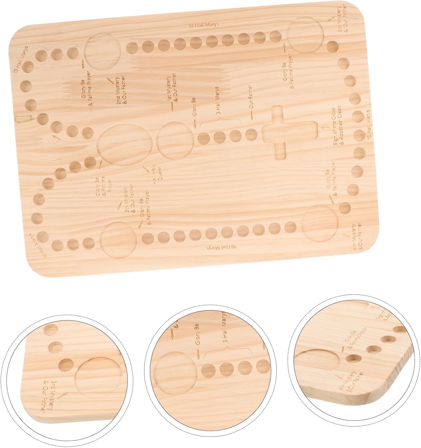 SEWOART Wooden DIY Bead Board Jewelry Making Organizer Bead Mat for Jewelry Making Boards for Design Bracelet Bracelet Tray