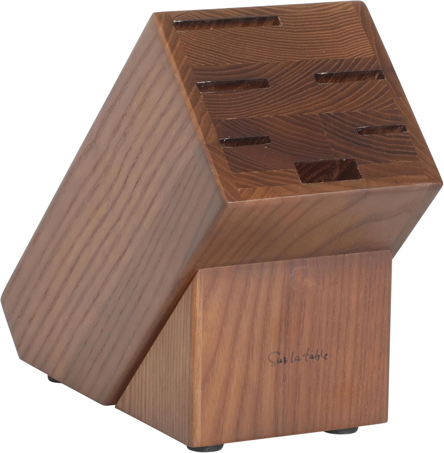 Sur La Table Kitchen Essentials Tasting Kitchen High-Carbon German Steel 7 Piece Full Tang Forged Cutlery Knife Block Set - Juniper Green W/Ashwood Block - Image 10