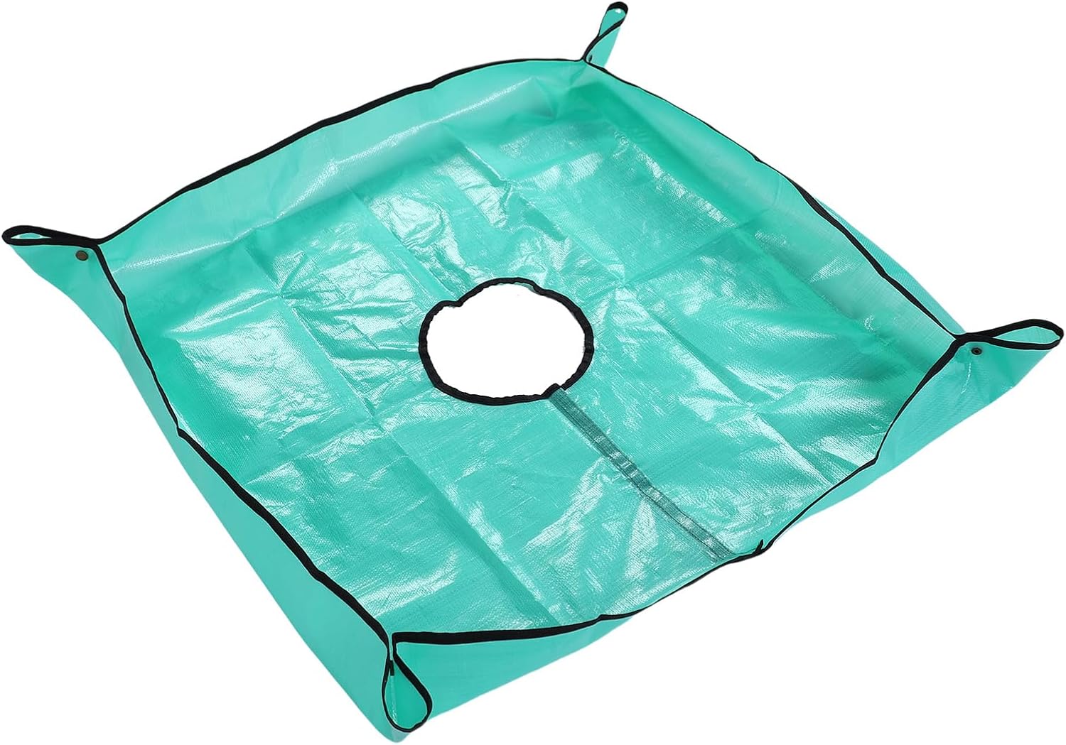 Landscape Pruning Tarp, 7.8in Hole Pruning Trees Water Proof Pruning Tarp Shrub Trimmings Catcher with 4 Corner Buckle for Bush Shrub Tree, 39.37x39.37in