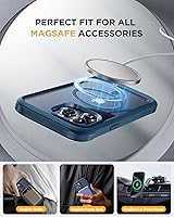 Vista 386 de Miracase Funda magnética para iPhone 14 de 6.1 pulgadas, protector de pantalla de vidrio templado integrado + protector de lente, compatible