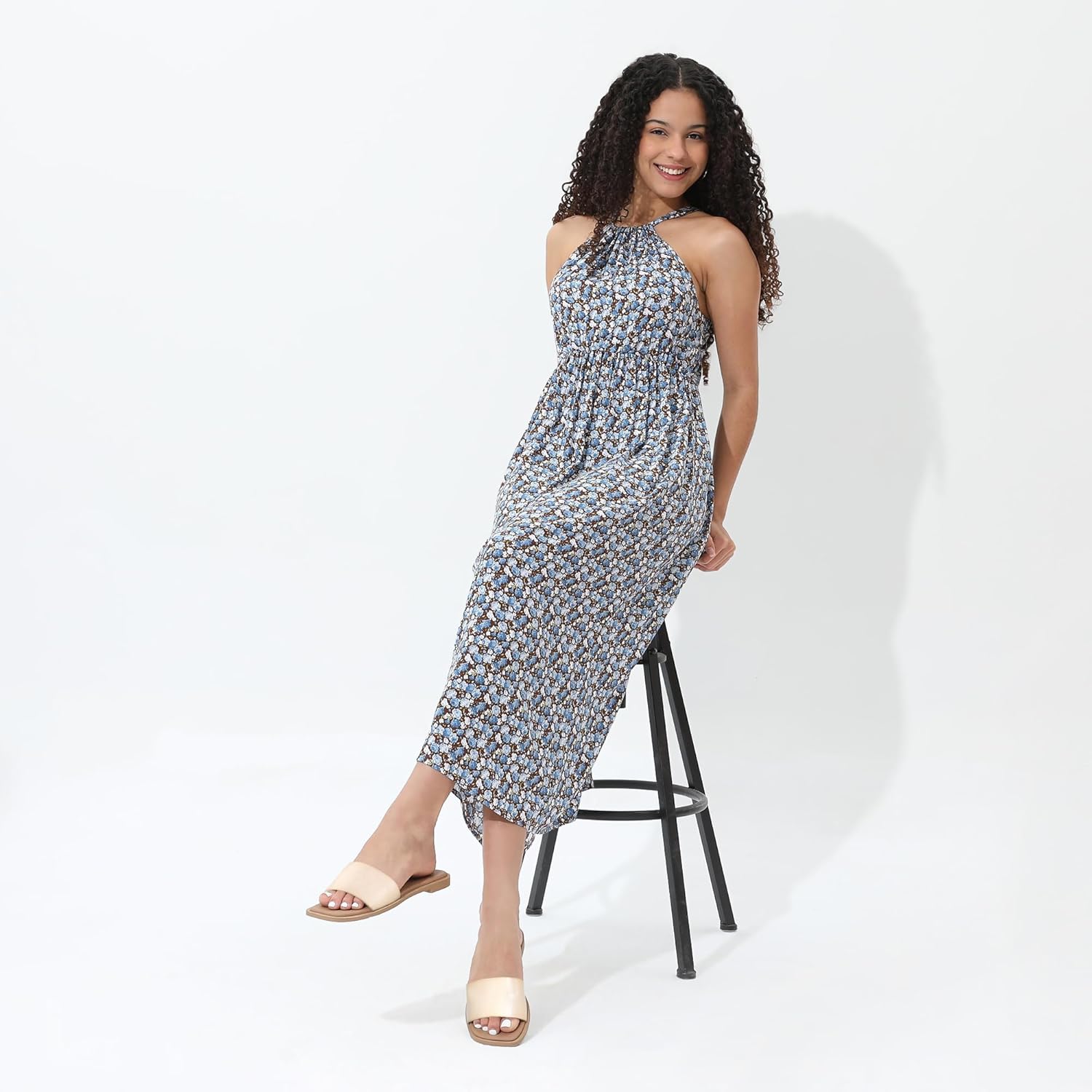 FITORY Women's Slide Sandals Fashion Square Open Toe with Cushioned Footbed Slippers for Beach Size - Image 5