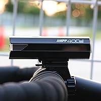 Vista 3 de CATEYE AMPP & ViZ - Kit combinado de luces para bicicleta recargables USB – IPX4 impermeable de alto lumen AMPP Opticube™ LED y luz de seguridad