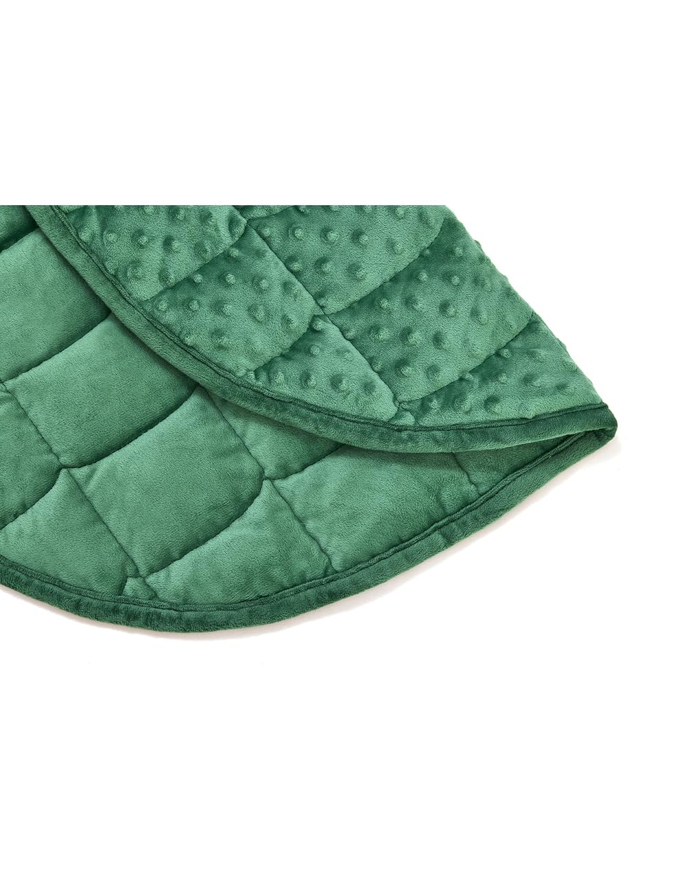 TONGDADA Manta de Regazo con Peso de 7 Libras para Adultos, relajación, Descansar, Tomar Siestas, Dormir y Viajar, Manta de Lujo con Peso Minky, Manta con Peso, Color Verde Oscuro, 29 x