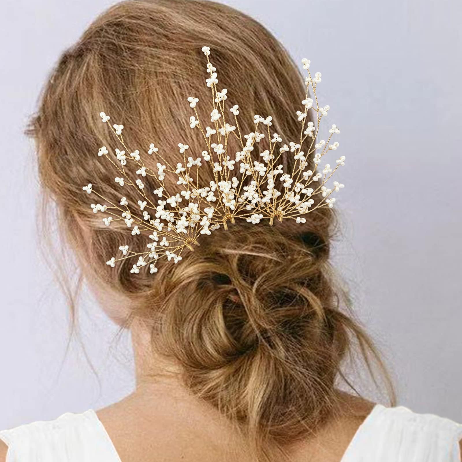 Lusofie 36Pcs Pearl Hair Pins Bridal Hair Pearls Wedding