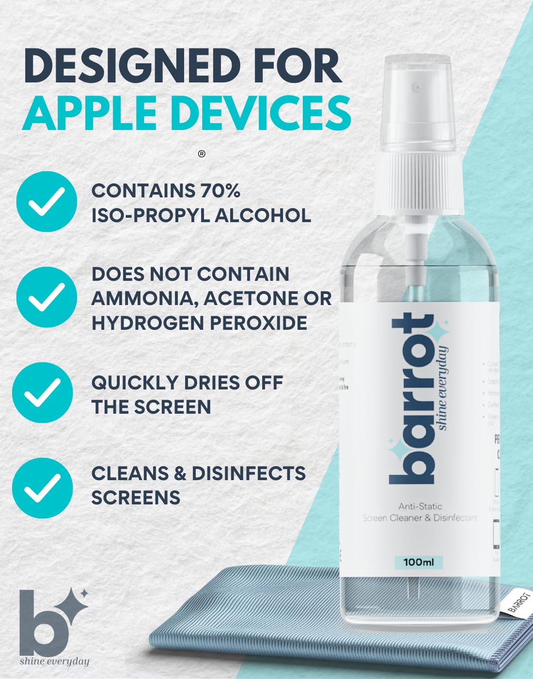 BARROT Multi-Purpose Device Cleaning Kit | Designed for Apple Devices - Macbooks, iMacs, iPads, iPhones, Airpods & More | Effective for All Laptops, Phones, Tablets & Lenses 21 71oJO8vgumL. SL1400