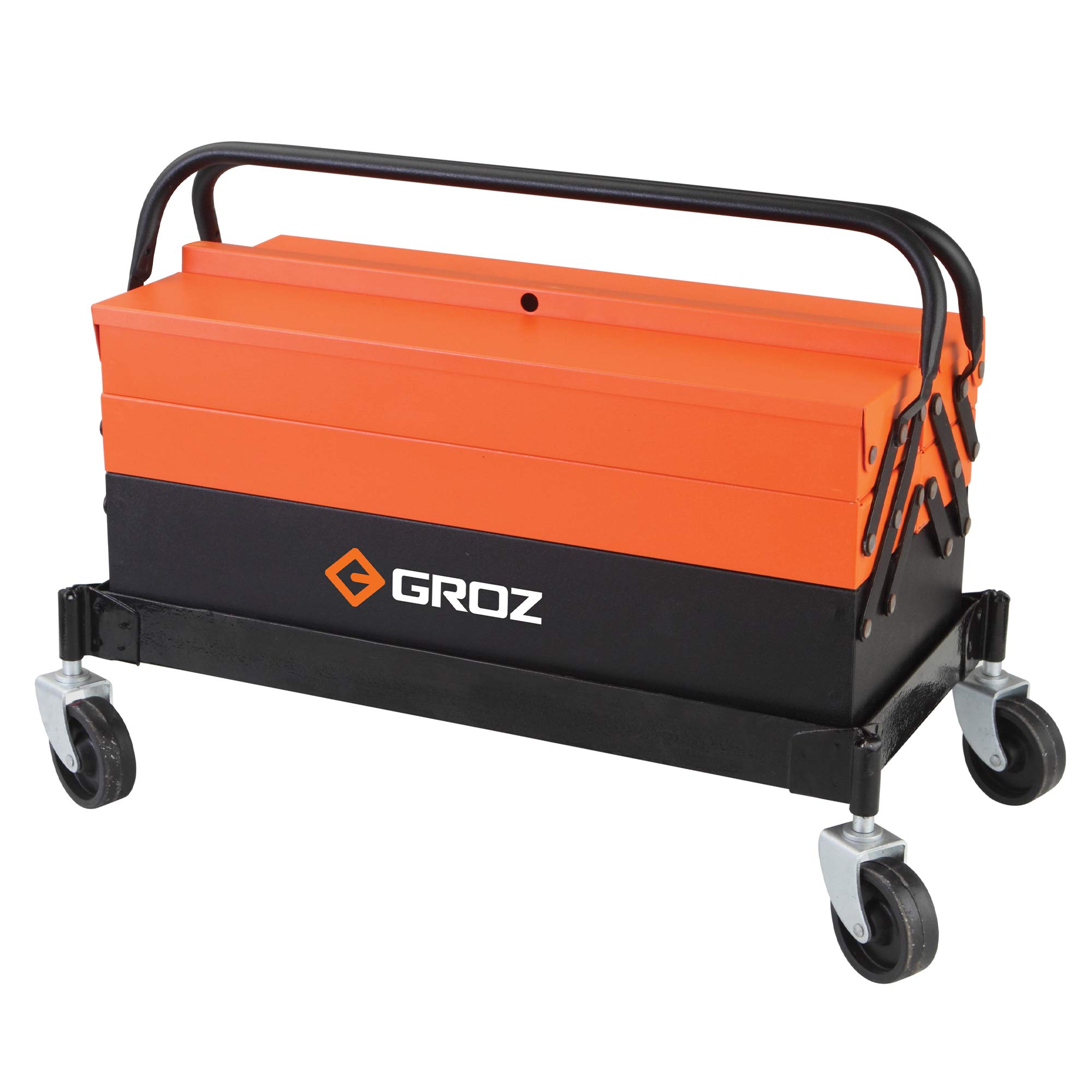 GROZ 5 Tray Cantilever Tool Box with Trolley| Ideal for organizing