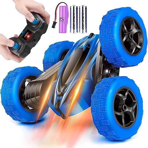 Automóvil de control remoto con doble cara y brazo oscilante de 360 con giro de acrobacias 4WD de alta velocidad auto de control remoto para niños