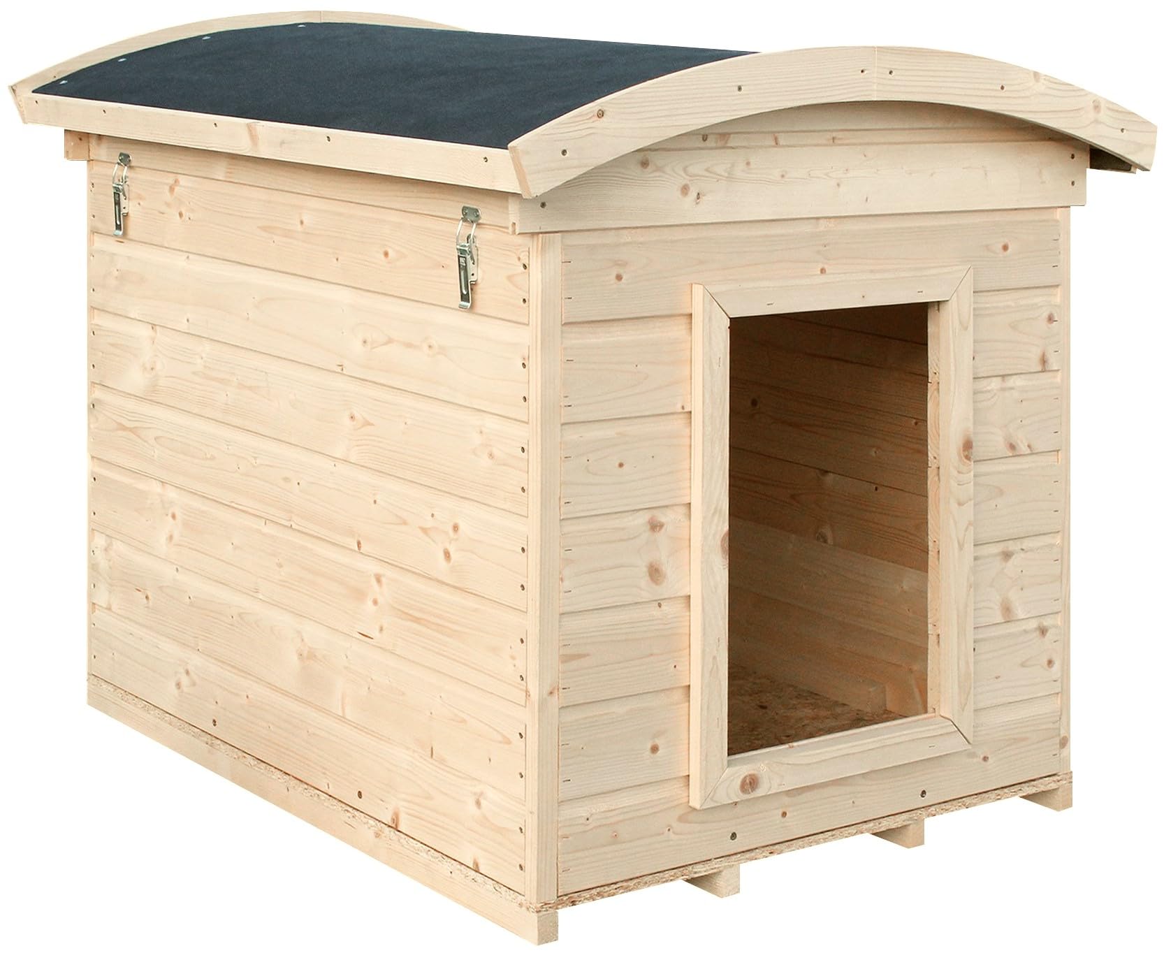 Caseta Perros Exterior Madera - 87 x 102 x H84 cm - casa Perro - Talla S -casa de Perros pequeños - Techo Desmontable - Timbela M405-1