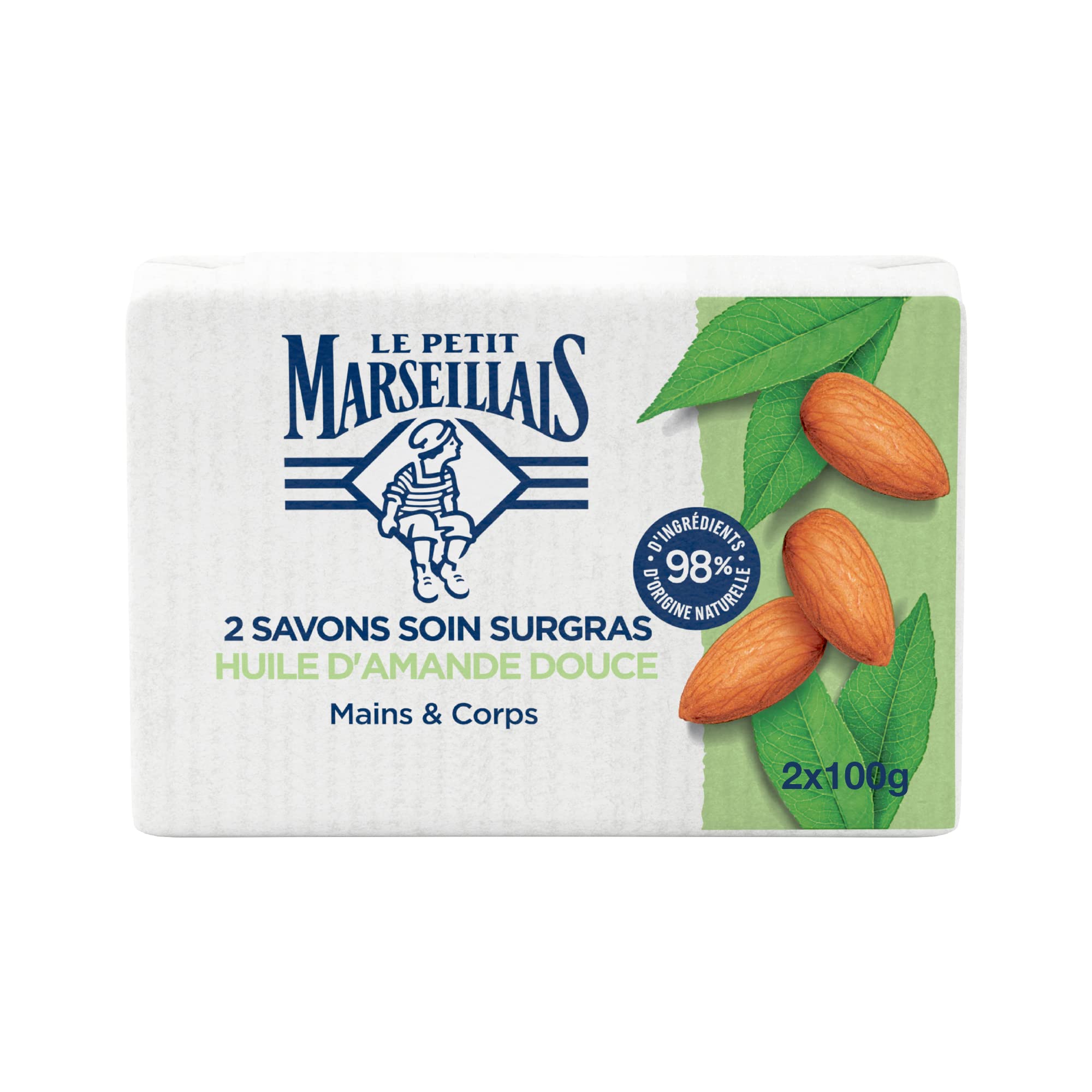 Le Petit Marseillais Mydło Kraft ze słodkimi migdałami 2x100g