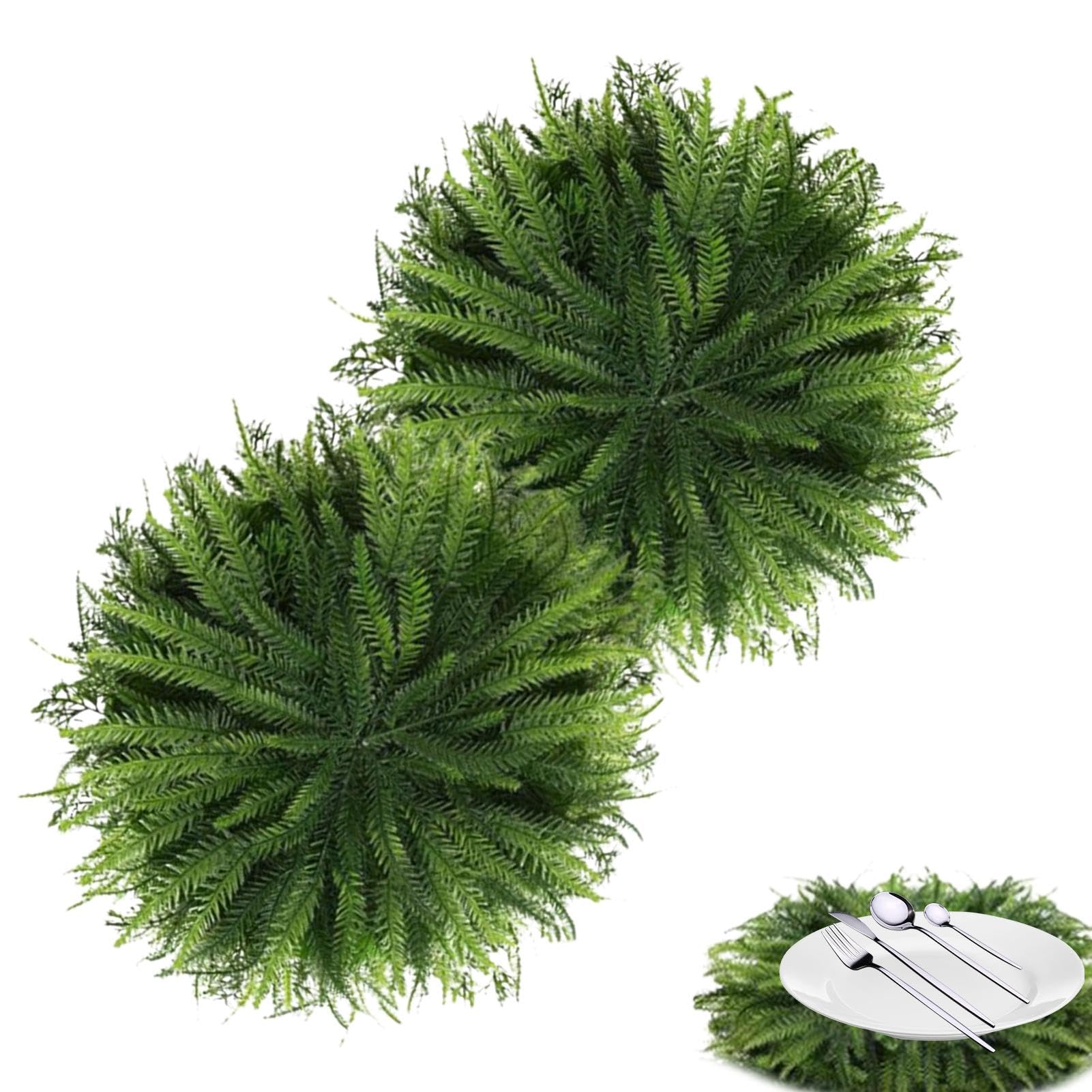 Set de table branches de pin artificielles cèdre décoration intérieur bureau