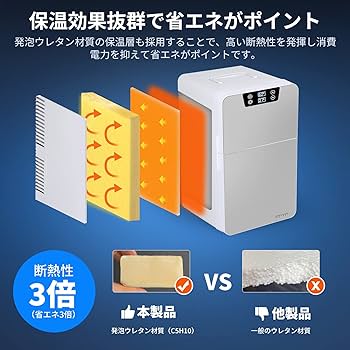 冷温庫20L 2ドア同時保温保冷可能 Amazon | EENOUR 冷温庫 20L ミニ冷蔵庫 ポータブル 保冷庫 小型
