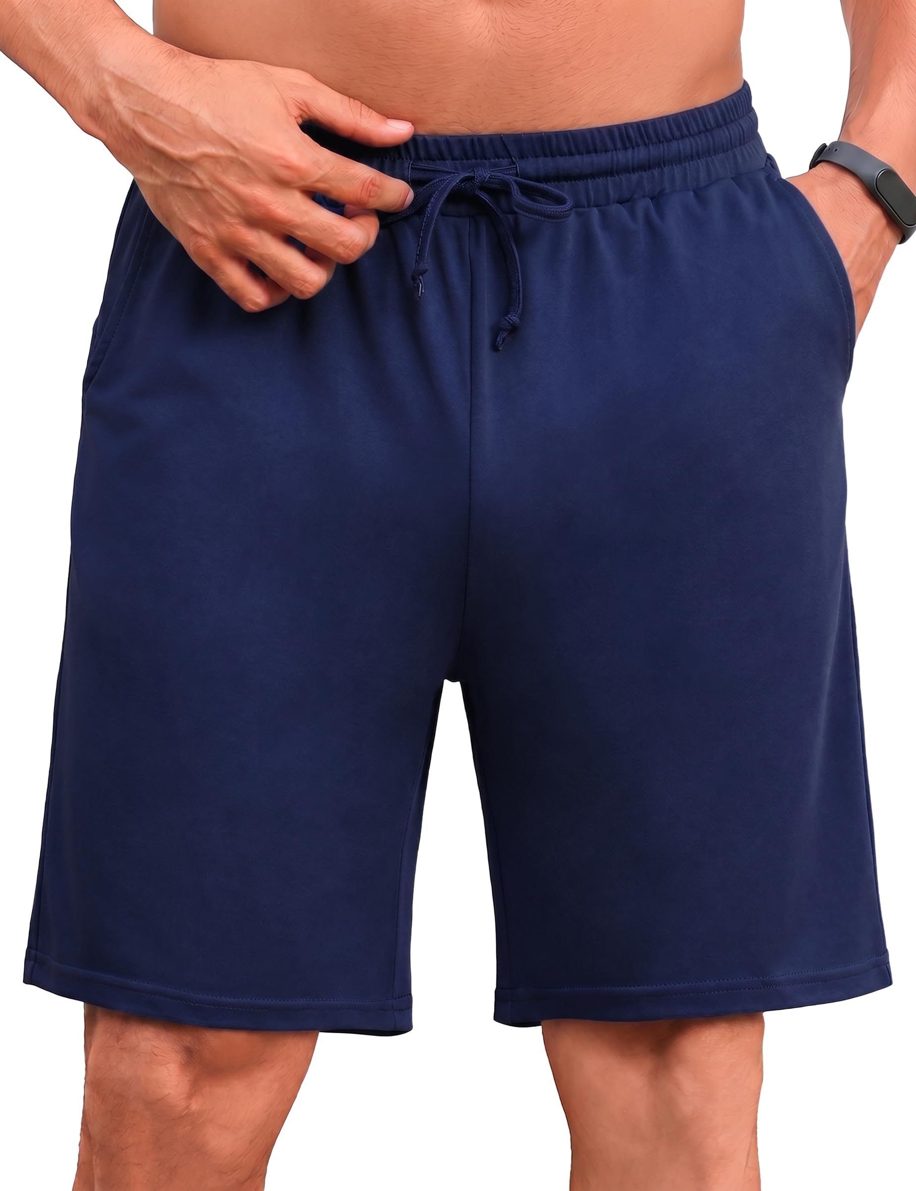 Aseniza Schlafanzughose Herren Kurz Schlafhose Pyjamahose Baumwolle Schlafshorts Sommer Shorts Männer Sleephose Bermuda Nightwear