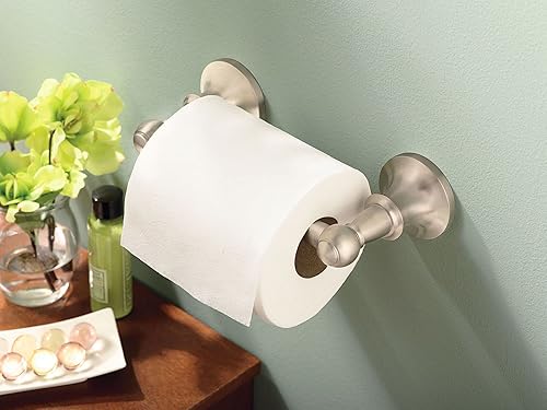 Miniatura 3 de Moen DN4408BN Vale - Soporte de papel higiénico giratorio de doble poste, níquel cepillado