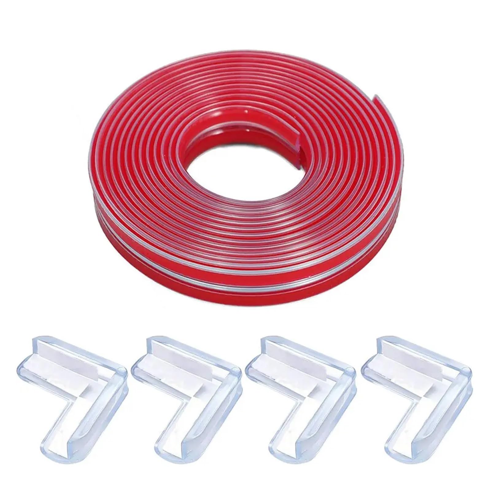 Protezione for Angoli for mobili con Protezione for Bordi da Tavolo, Trasparente a Prova di collisione for Bambini Paraspigoli per Bambini(6meter - 4pcs Corner Pad)