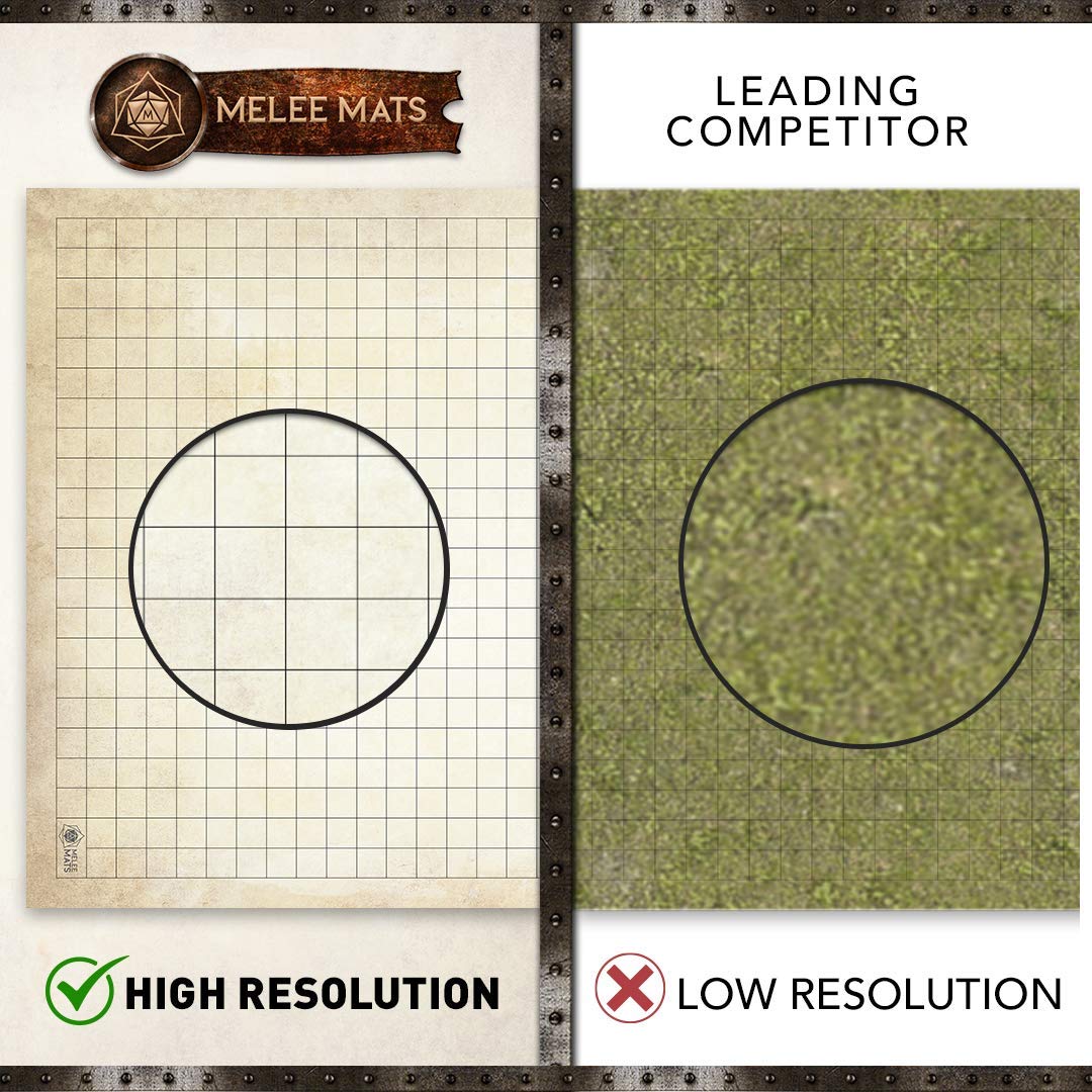 Buy Battle Grid Game Mat 2 Pack DOUBLESIDED Portable Tabletop Role