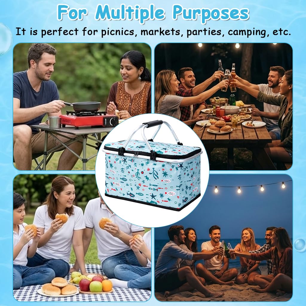 HASTHIP Collapsible Picnic Basket - 25L -6 HASTHIP Collapsible Picnic Basket - 25L -6