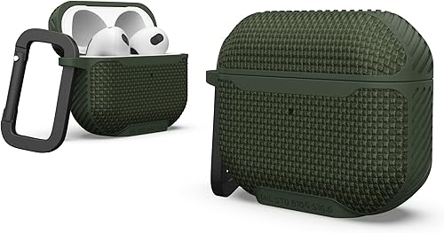 UAG - Funda diseñada para AirPods (3 generación 2021) Metropolis Ballistic ARMR Olive Drab, funda protectora resistente compatible con carga MagSafe