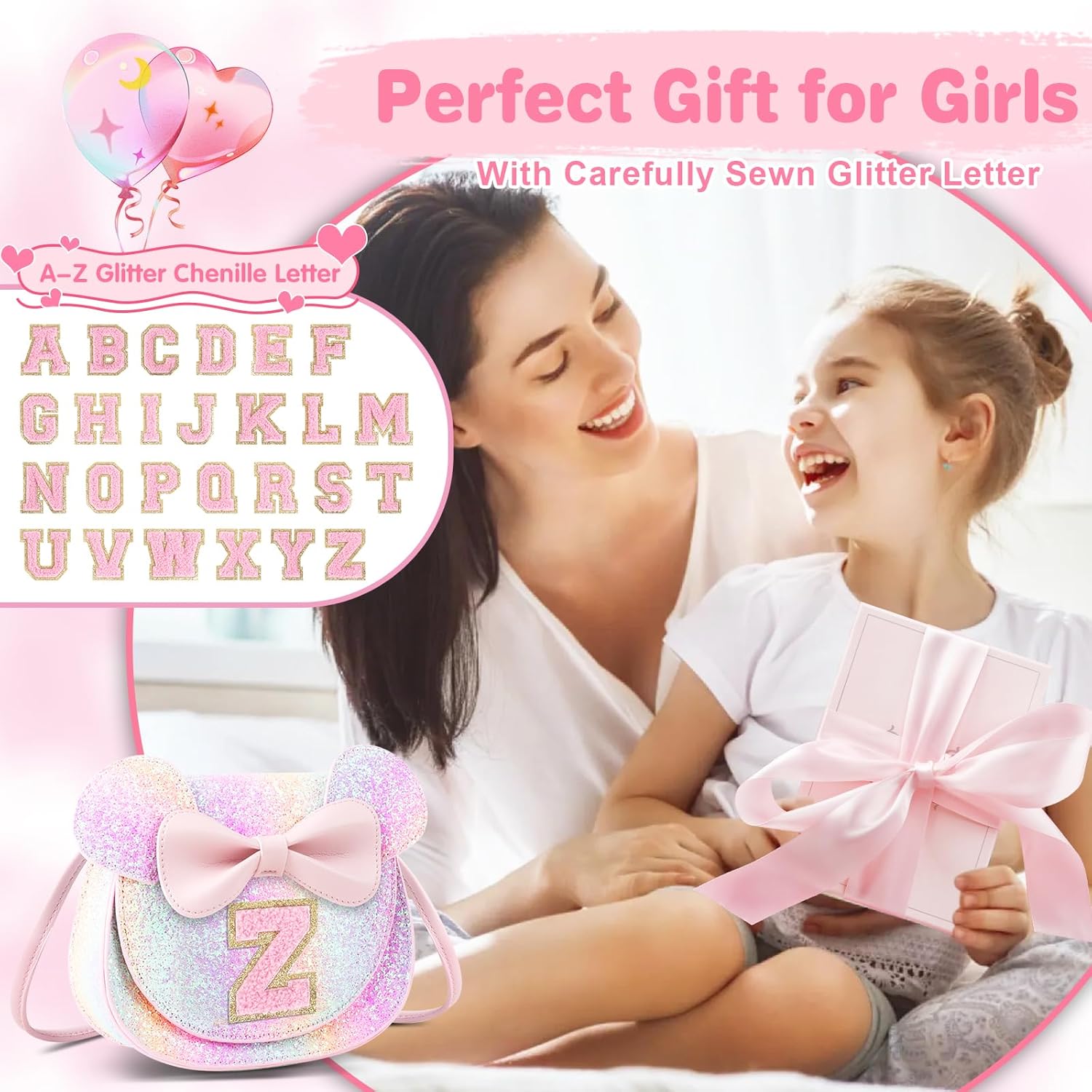 Little Girl Toddler Purse - Cute Mouse Ear Bow Crossbody Bag for 2-8 Year Olds - Birthday Gift - Image 7