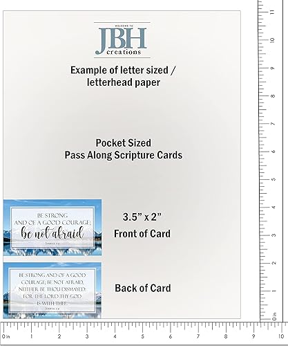 Miniatura 8 de JBH Creations Tarjetas con versículos bíblicos con texto en inglés «Be Not Afraid» («Be Not Afraid»)