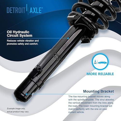 Miniatura 5 de Detroit Axle - Puntales delanteros de 2.4L para Honda Accord Sedan Coupé 2008-2012 Completo 2 puntales con resorte helicoidal 2009 2010 2011