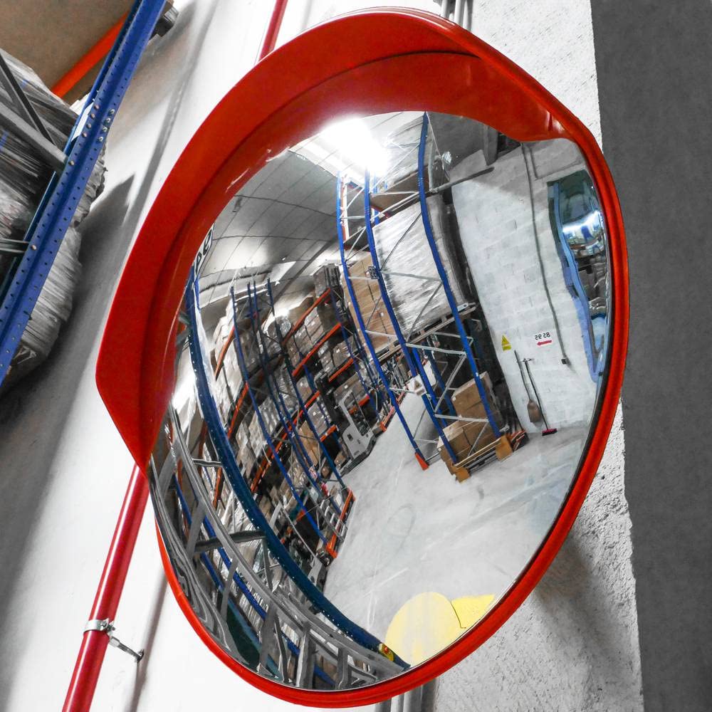 PARKING FACIL | Specchio Trafic Ø 80 cm Sicurezza Convesso | Montaggio a parete | Elimina i punti ciechi | Per Strade, Magazzini, Garage, Uffici E Negozi