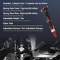 Vista 2 de JDMSPEED Nuevo Coilover completo Struts Amortiguadores Kit Suspensión Kit Rojo Reemplazo Para Mazda Miata 1989-2005
