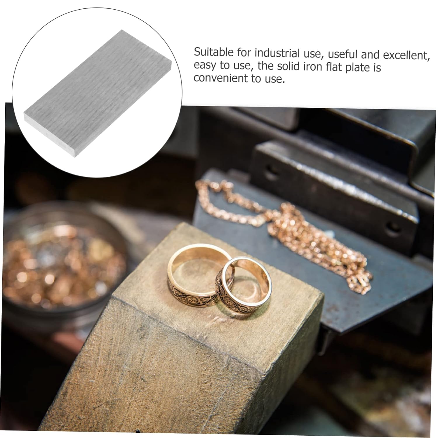 Holibanna Square Iron Flat Plate Industrial Metal Flat Plate for Milling and Metal Processing Smooth Finish Iron Material for Heavy-Duty Applications