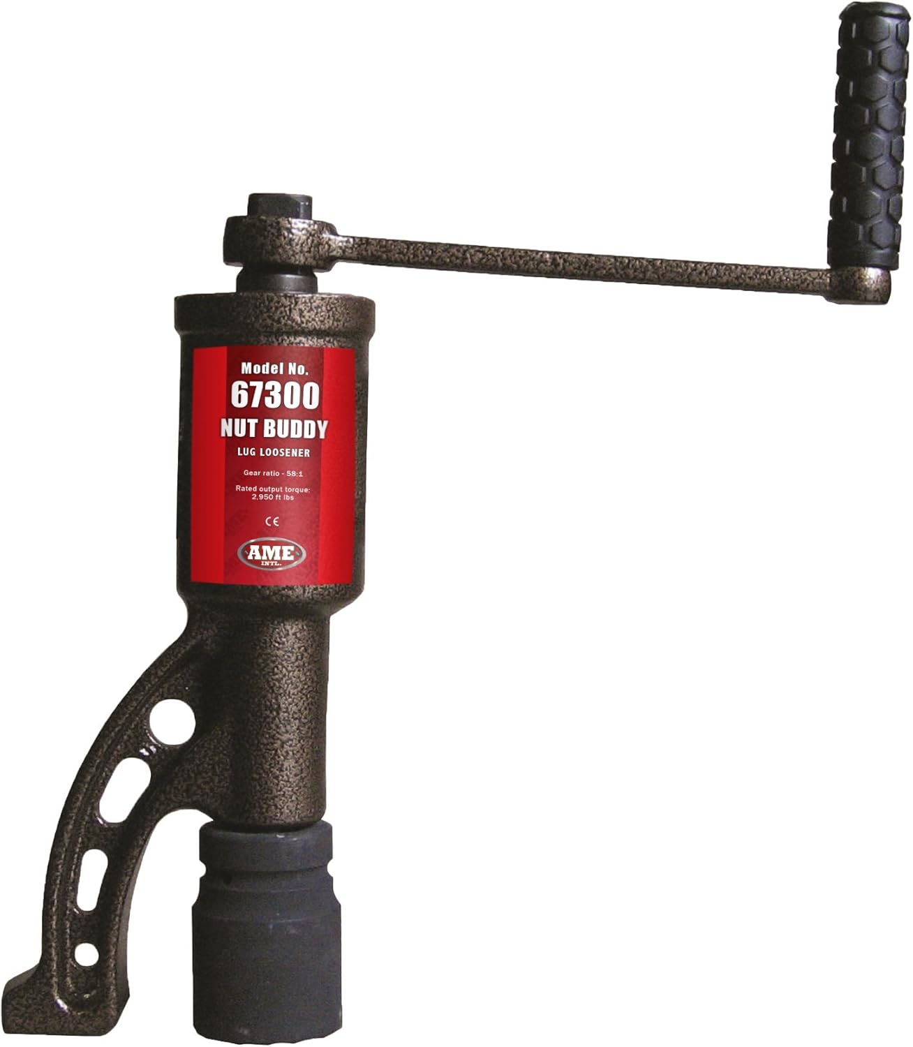 AME INTL 67300 Nut Buddy Wheel Nut Remover – Heavy-Duty Manual Tool for Stuck or Overtightened Lug Nuts - 1-1/2" and 1-5/16" Sockets
