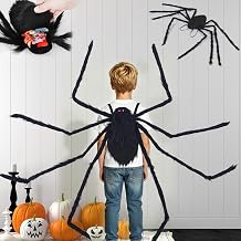 FathiSooc Halloween Spider Costume Party Decorations - Candy Props With Straps for Kids Realistic Decor