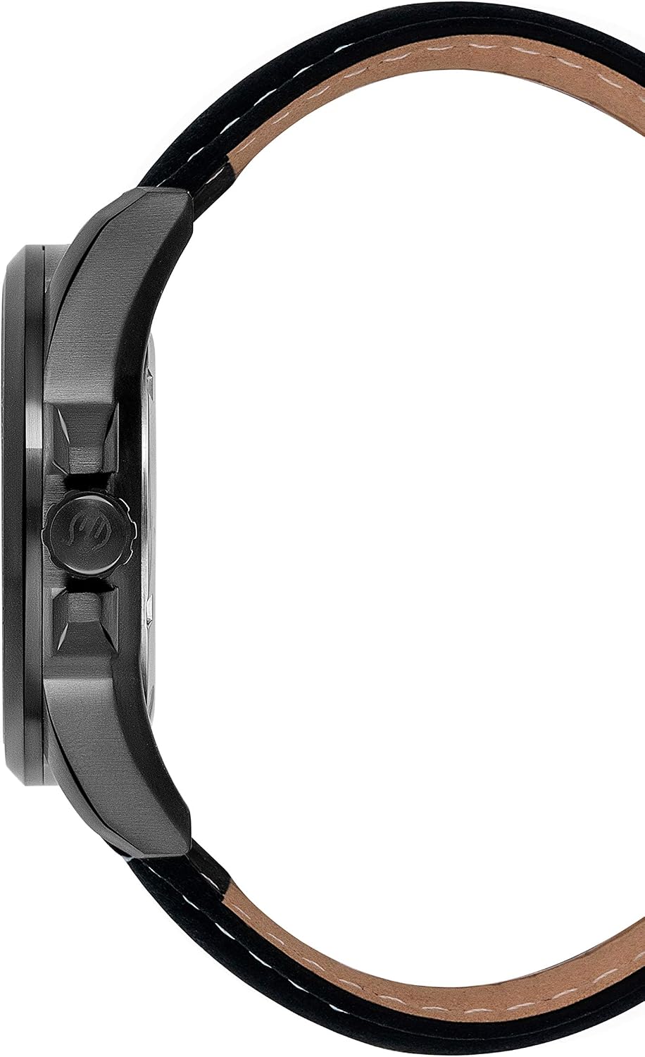 Orphelia Men's Multi Dial Quartz Watch with Leather Strap OR71900, Black/Black - Image 4