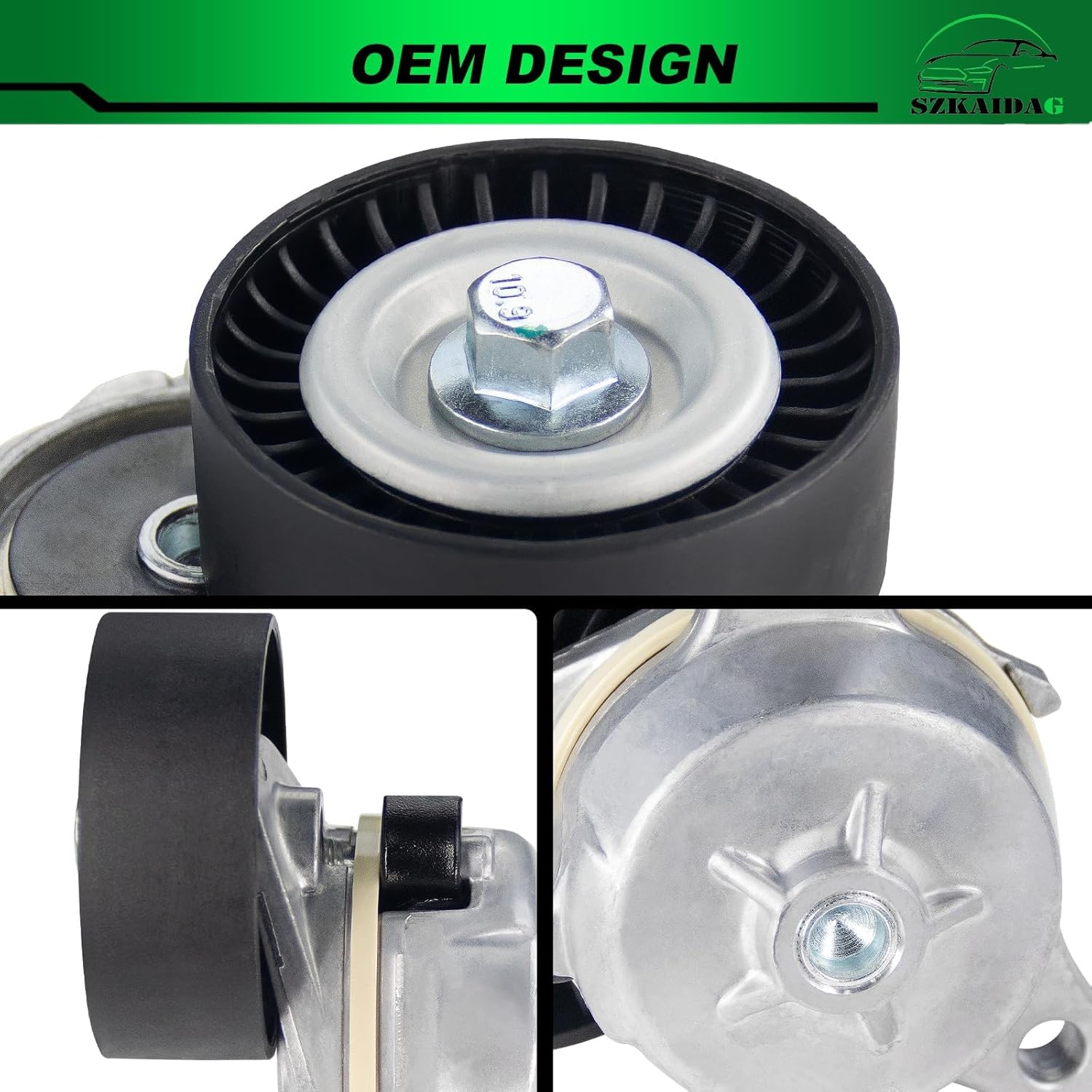 Belt Tensioner Assembly with Pulley for:-Ford F150 2011-2017 for:-Mustang 2011-2017 Transit150 Transit250 Transit350 2015-2020 for:-Lincoln Navigator 2015-2017 3.5L 3.7L OE#39221